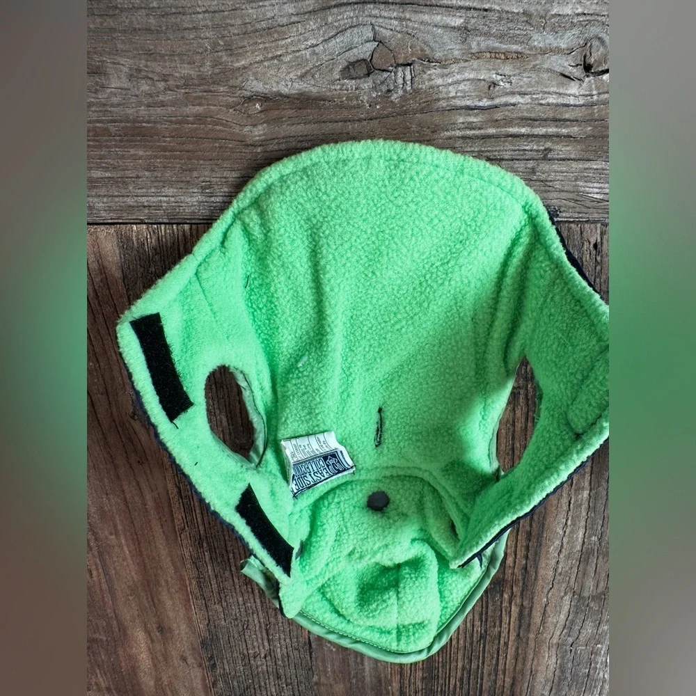 Cozy Green and Navy Dog Vest